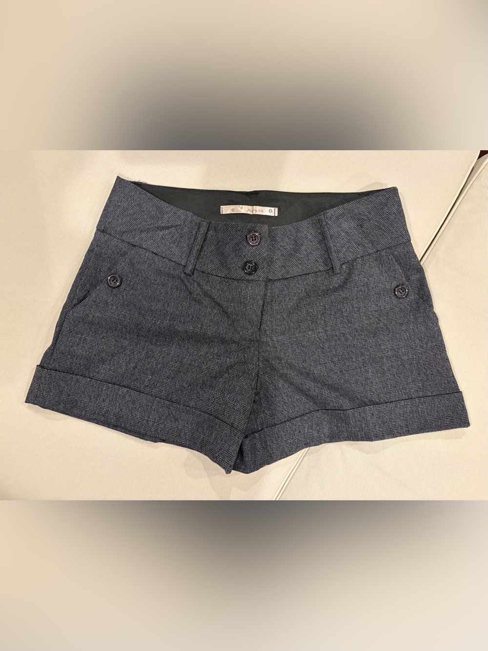 Papaya | Women's Gray Textured Dress Shorts - Classic Tailored Style
